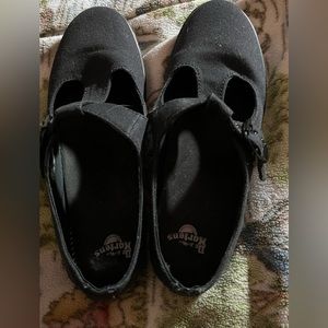 Original. Dr. Martins  BLACK Canvas WOOLWICH   Size USL 9   Worn a few time.